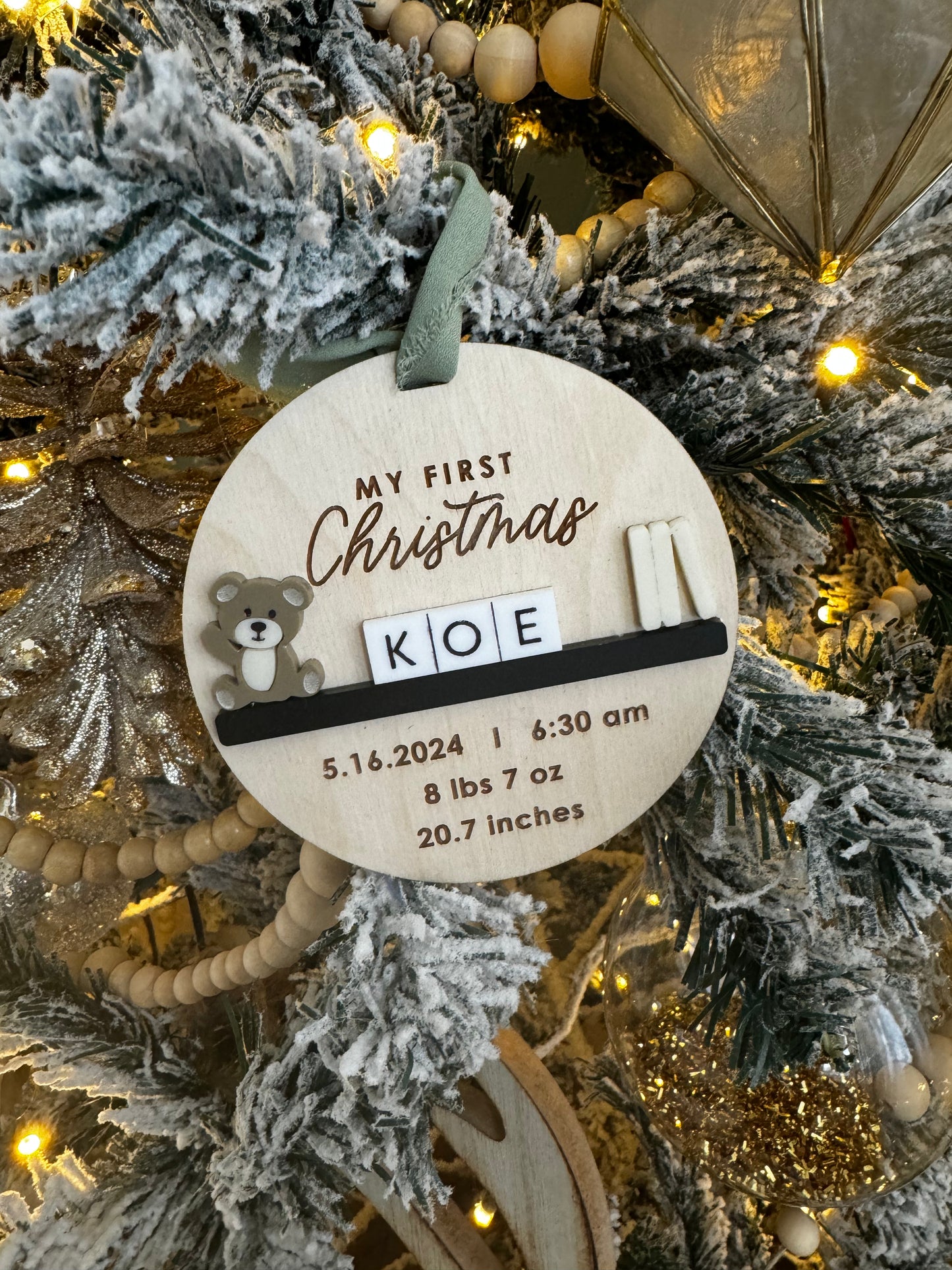 Baby’s First Christmas Bear Ornament