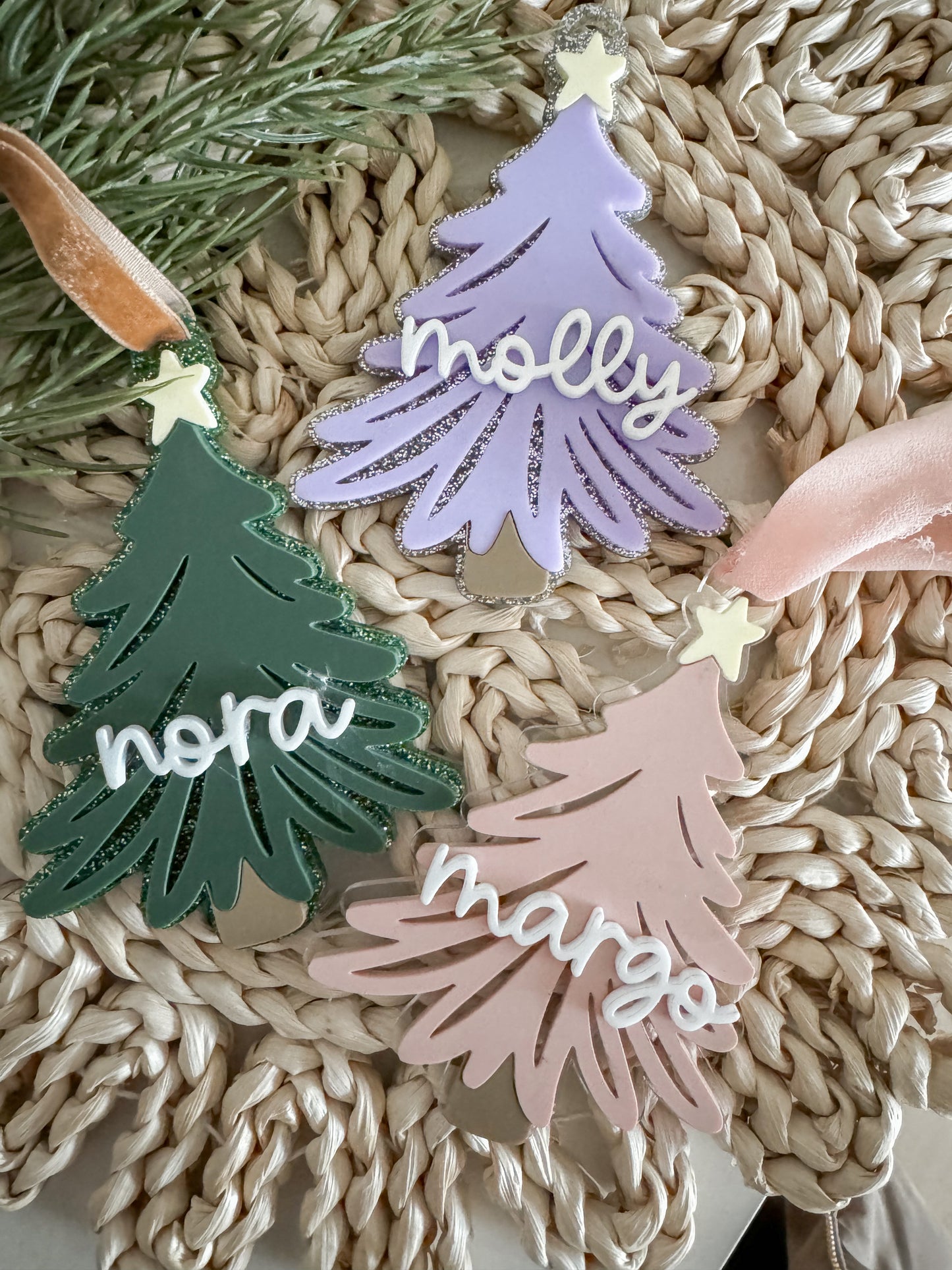 Christmas Tree Name Ornament