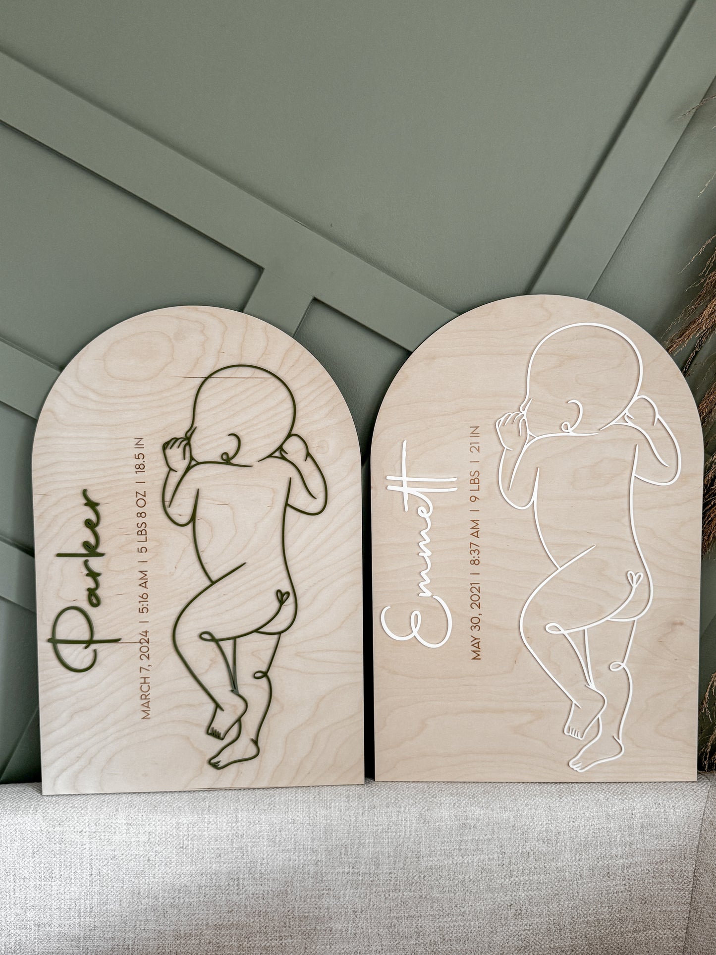 1:1 Scale Newborn Personalized Plaque