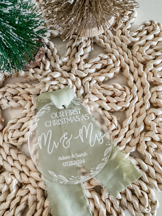 Acrylic First Christmas Married