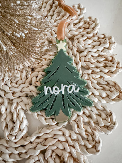 Christmas Tree Name Ornament