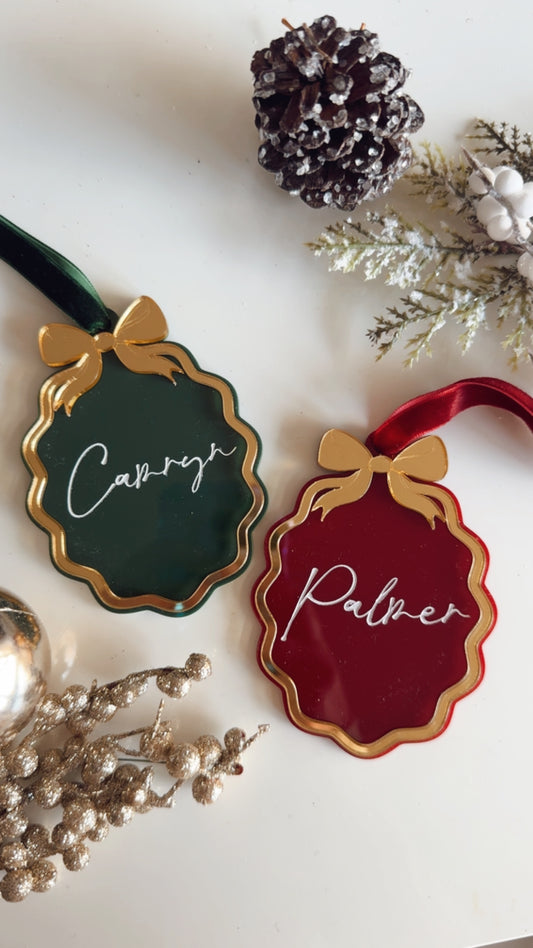 Scalloped Bow Ornament