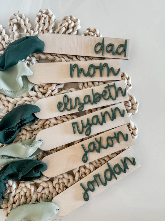 Script Stocking Tag